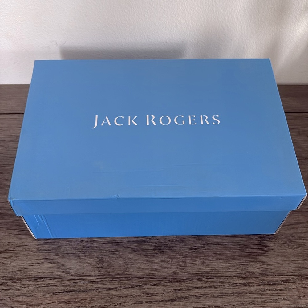 NIB [Jack Rogers] Heidi Satin Bow Accent T-Strap Zip Flat Sandals Women’s Sz 6 - Picture 13 of 14